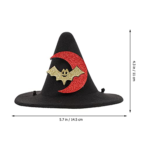 STOBOK Sombreros de Bruja Mascota Disfraz de Vampiro Mascota Sombrero de Mago Disfraz de Gato Cosplay Sombreros de Bruja Ropa para Mascotas para Gatos Gatitos Perros