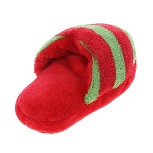 Strimm Pet Toys Pantuflas para cachorro, perro, sonido masticar, juguetes para perros y gatos, divertidos productos para perros, rojo