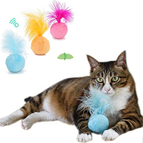Strimm Ring Bell Feathers Tease Cats Juguetes de peluche para gato