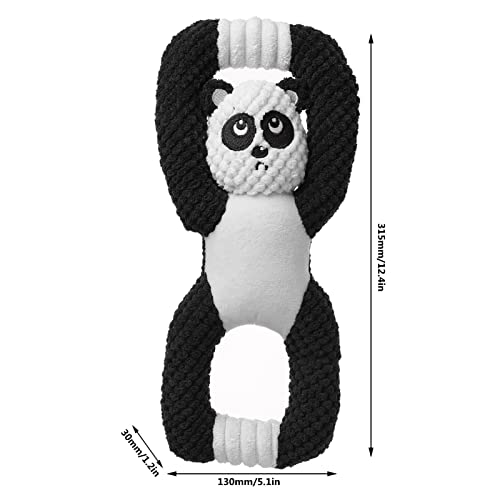 su-xuri Juguetes de remolcador de cuerda para perros, juguetes interactivos de peluche remolcador con dos asas y perspectivas de animales, juguete de cuerda para animales de compañía