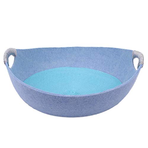 Suave Cama para mascotas Primavera y verano, Casa para gatos Casa de gatos, Nido de fibra química para mascotas, Lavable, Casa para gatos de cuatro estaciones, Casa para gatos, Nido de fieltro, Olla p