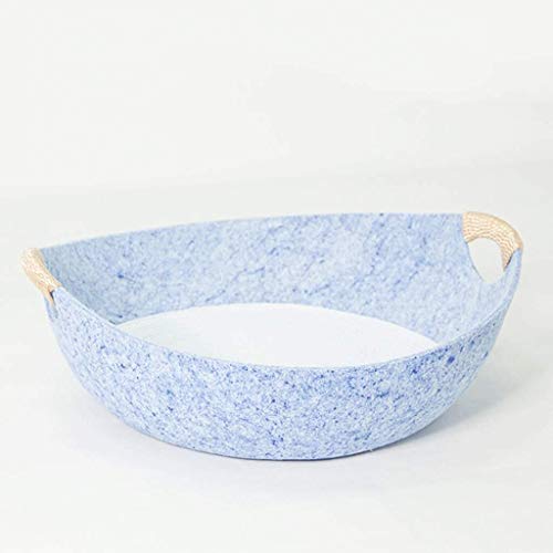 Suave Cama para mascotas Primavera y verano, Casa para gatos Casa de gatos, Nido de fibra química para mascotas, Lavable, Casa para gatos de cuatro estaciones, Casa para gatos, Nido de fieltro, Olla p
