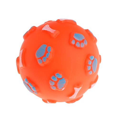 SUCHUANGUANG Pelota de Goma Huella de Hueso chirriante Juego Lindo Pelotas Divertidas Traer Gato Interactivo Gatito Perro Cachorro Suministros Molar Masticar Mordedura Juguetes no tóxicos Regalos
