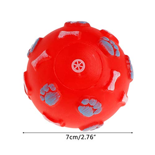 SUCHUANGUANG Pelota de Goma Huella de Hueso chirriante Juego Lindo Pelotas Divertidas Traer Gato Interactivo Gatito Perro Cachorro Suministros Molar Masticar Mordedura Juguetes no tóxicos Regalos