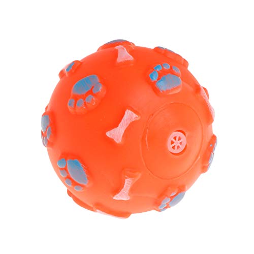 SUCHUANGUANG Pelota de Goma Huella de Hueso chirriante Juego Lindo Pelotas Divertidas Traer Gato Interactivo Gatito Perro Cachorro Suministros Molar Masticar Mordedura Juguetes no tóxicos Regalos