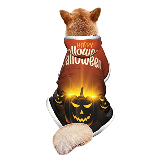 Sudadera ligera y feliz de Halloween para mascotas,Cómoda capa de invierno cálida multiuso para perro