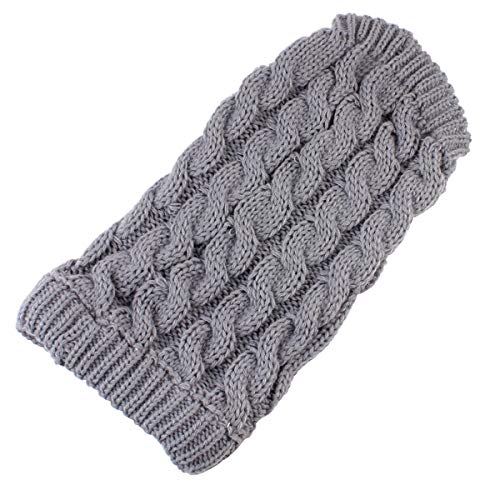 Suéter de punto de cuello alto para perros y mascotas, abrigo de invierno, más cálido y grueso, ropa de ganchillo para perros pequeños, medianos, grandes, cachorros, gatos (XL, gris)