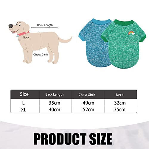 Suéter para Perros Y Gatos para Mascotas,Jerséis para Perros de Invierno Perros Ropa Invierno Ropa Cálida Suéter para Perros Jerséis De Invierno para Perros para Perros Uso de Invierno Blue,Green L