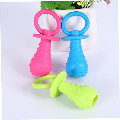 SunaOmni Juguete chirriante de Perro, Botella de Leche de Goma Chupete en Forma de chillido para Perros chirridos Pet Masticar Masticar dentición Molar Juguete 1pcs (Color al Azar)