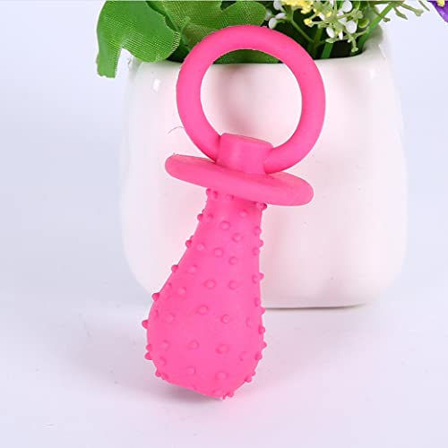 SunaOmni Juguete chirriante de Perro, Botella de Leche de Goma Chupete en Forma de chillido para Perros chirridos Pet Masticar Masticar dentición Molar Juguete 1pcs (Color al Azar)