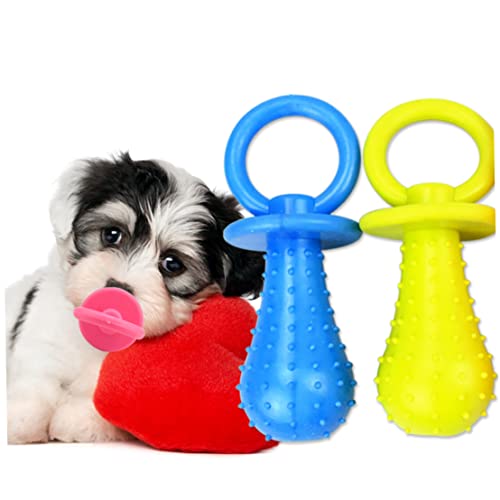SunaOmni Juguete chirriante de Perro, Botella de Leche de Goma Chupete en Forma de chillido para Perros chirridos Pet Masticar Masticar dentición Molar Juguete 1pcs (Color al Azar)