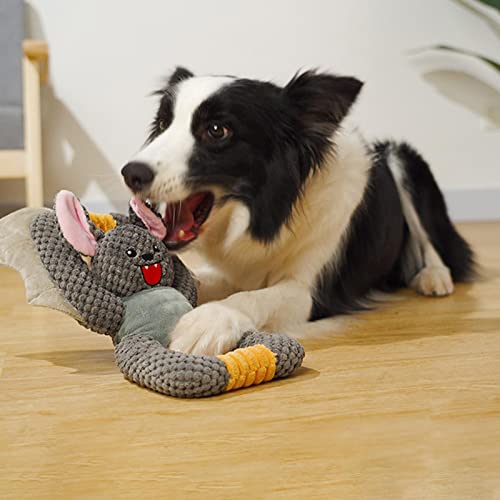 Sunnyushine Juguetes para Perros para Perros pequeños | Juguetes de Peluche chirriantes con Forma de murciélago únicos | Lindo Perro de Peluche de Peluche para Cachorros de dentición