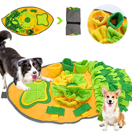 Sunshine smile Alfombra para Perros,Juegos para Perros y Rompecabezas,Estera de Entrenamiento,Juguetes interactivos para Perros,Alfombrilla de alimentación,Olfatear Mascotas,Dog Dog Puzzle (A)