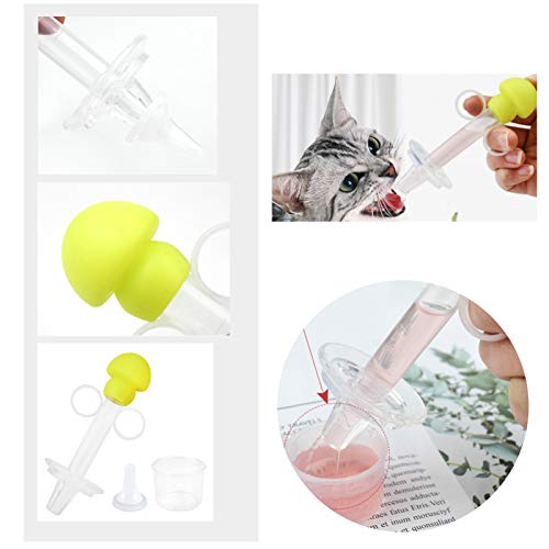 Sunshine smile Dispensador de medicamentos para Mascotas,Alimentador de medicamentos para Mascotas, Medicina jeringa para Mascotas, Alimentador de píldoras para Mascotas
