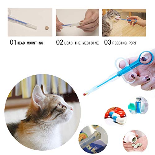 Sunshine smile Dispensador de medicamentos para Mascotas,Alimentador de medicamentos para Mascotas, Medicina jeringa para Mascotas, Alimentador de píldoras para Mascotas
