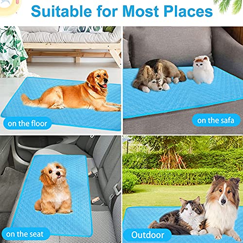 Sunshine smile Esterilla de Refrigeración para Perros,100*70 cm Pet Cooling Mat,Esterilla para Perros Refrigerante,Esterilla Refrigerante Perros,Alfombra Refrescante para Perros,Cama Refrescante Perro