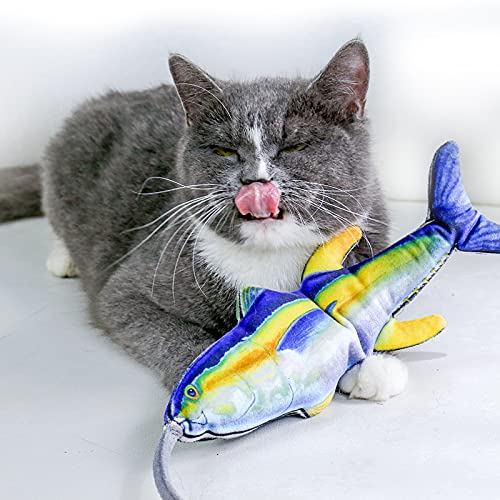 Sunwuun Juguetes Pez para Gatos,Pez Juguete Gato con Movimiento,Juguetes para Gatos Interactivo,Juegos para GAO,Guguete Gato de Interior,Peces de Gatos Juguetes