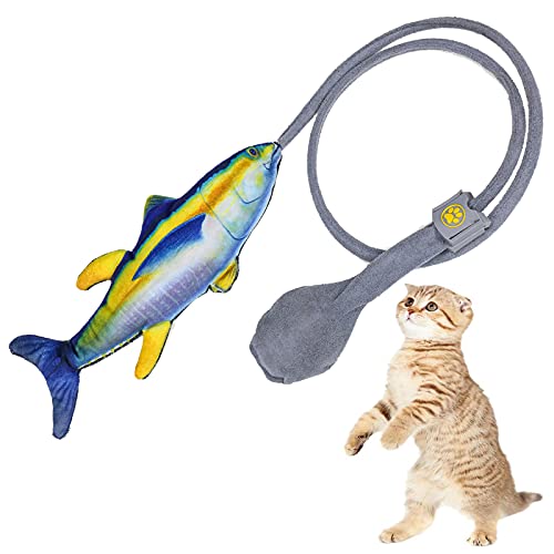 Sunwuun Juguetes Pez para Gatos,Pez Juguete Gato con Movimiento,Juguetes para Gatos Interactivo,Juegos para GAO,Guguete Gato de Interior,Peces de Gatos Juguetes