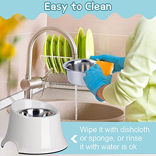 Super Design Comedero Elevado para Perros Grandes con Cuenco INOX extraíble y Soporte de melamina, Cuenco Elevado para Perros alimentador Elevado para Comer Relajado