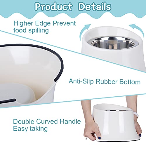 Super Design Comedero Elevado para Perros Grandes con Cuenco INOX extraíble y Soporte de melamina, Cuenco Elevado para Perros alimentador Elevado para Comer Relajado