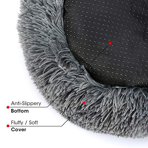 Súper Suave Cara de Gato Redondo Mullido Catientas de Dormir Cesta de Dormir Larga Peluche Caliente Mater Pet Caliente Lindo Lucho Lucho Lucho TOUCHO Touch