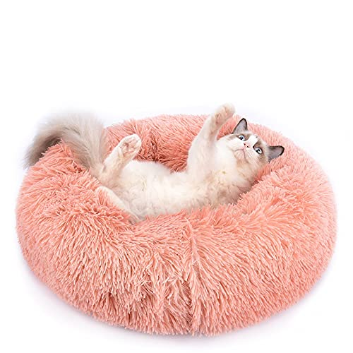 Súper Suave Cara de Gato Redondo Mullido Catientas de Dormir Cesta de Dormir Larga Peluche Caliente Mater Pet Caliente Lindo Lucho Lucho Lucho TOUCHO Touch