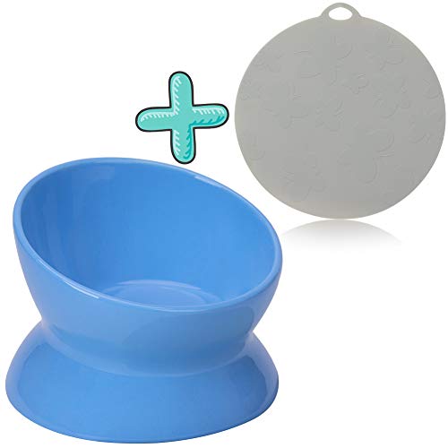SUPERDESIGN Alimentador Elevado de cerámica Tazón de Gato, alimentador de Gato Elevado para Alimentos y Agua