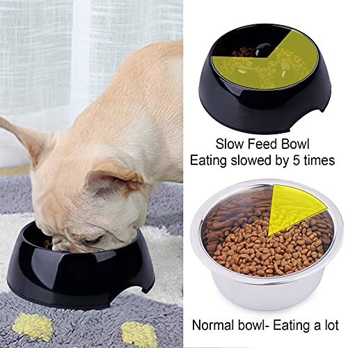 SuperDesign - Cuenco de melamina para perro o gato, antideslizante y con tres columnas, para agua y comida