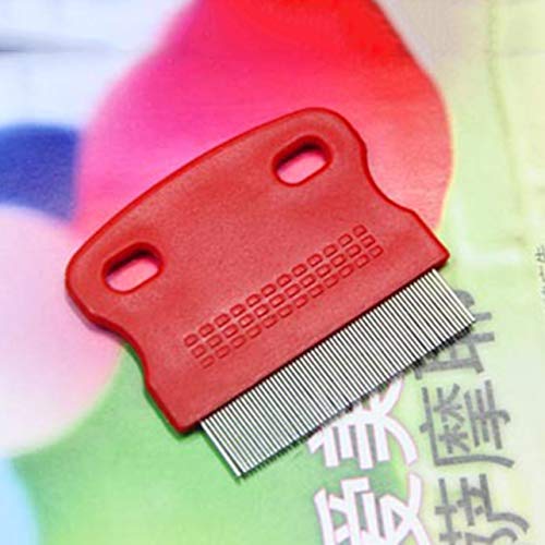 Superoferta peine antipulgas para perros, cepillo de acero, peine para el pelo, recortador para el cuidado del perro, bonito peine para perros y gatos, ABS + aguja de acero inoxidable, aleatorio