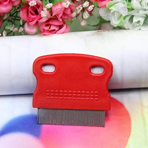 Superoferta peine antipulgas para perros, cepillo de acero, peine para el pelo, recortador para el cuidado del perro, bonito peine para perros y gatos, ABS + aguja de acero inoxidable, aleatorio