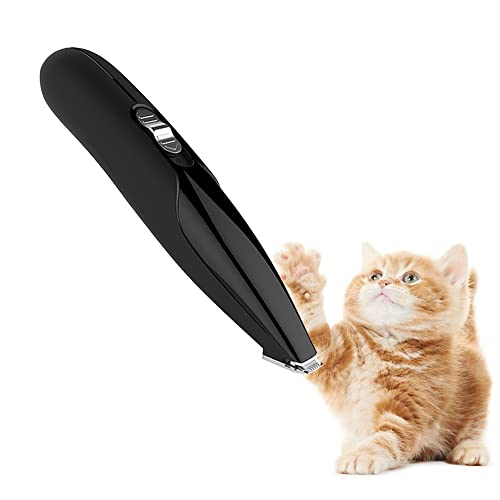 SUQ Afeitadora de Pelo Para Mascotas, Cortadora de Peluquería Gato con Luz LED, USB Recargable, Hoja de Cerámica, Cortapelos Eléctrico De Bajo Ruido, Inalámbrico Para Pata, Cara, Grupa, Oreja