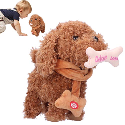 Surebuy Perro Mascota electrónico, Apariencia Realista Mascotas eléctricas para el Dormitorio casero(Perro)