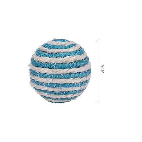 Susany Juguetes para Gatos,3 Piezas Juguete Interactivo Bolas de sisal para Gatos 5CM Cat Toy Cat para Cat Kitten Pet Colores al Azar