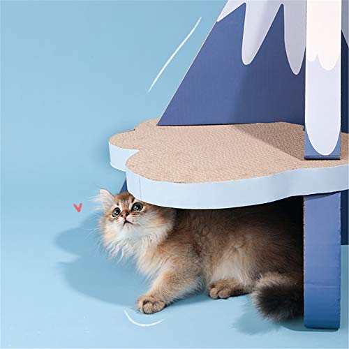 SXDY Fuji Mountain Triangle Cat Scratch Board, 2 en 1 Wave Curved Cat Scratch Board, Protección del Medio Ambiente Verde, Promueve la Salud - para Jugar, Hacer Ejercicio, moler Garras