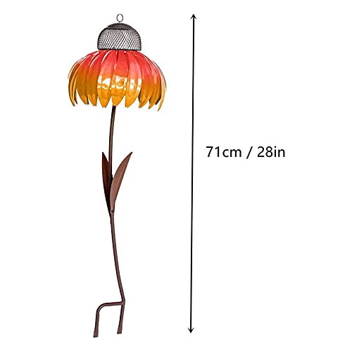Syina 1 / 3 unidades de sensación realista para el sol, pajareras de metal, caseta de pájaros, mejor pajarera exterior, resistente a la corrosión, para jardín, casa de pájaros con soporte
