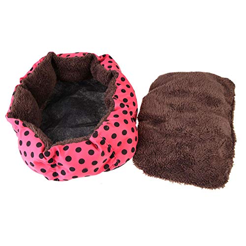 SYQY Nuevas y Encantadoras Camas para Perros pequeños/Alfombrillas de Franela Suave para Mascotas, Cachorros y Gatos, Cama de Felpa cálida, Color ecológico, envío Aleatorio Gratis-Rosado_Los 55x45cm