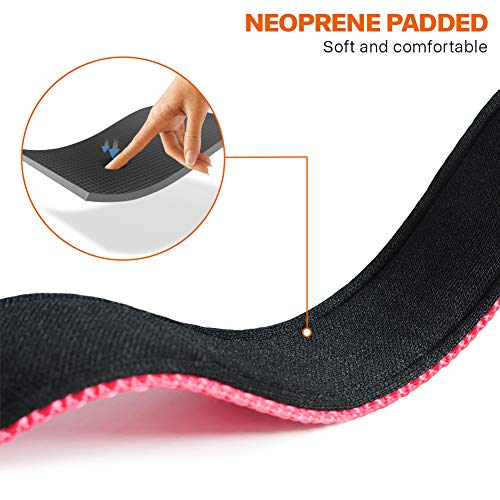 Taglory Collar Perro, Collar Nylon Reflectante Neopreno Forrado Ajustable para Perros Pequeños, Rosa