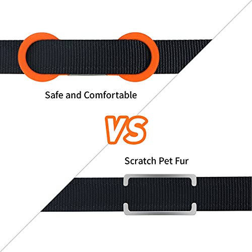 TagME 2 Paquete Etiquetas de Identificación de Acero Inoxidable Para Perros y Gatos / Placa de Identificación Silenciosa Grabada con Nombre y Número de Teléfono, Naranja, S