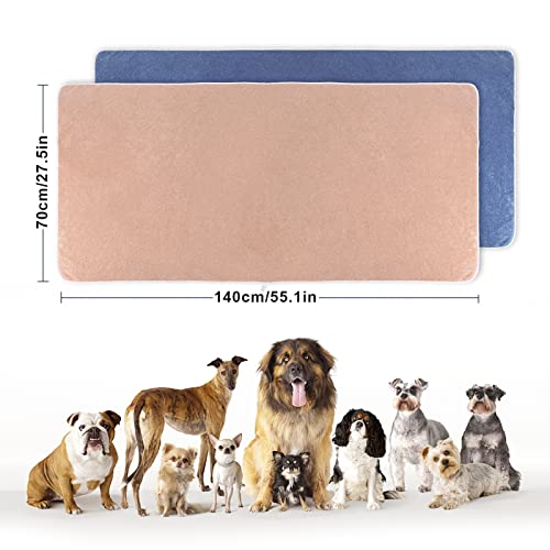 TAIYUNWEI Toallas para Mascotas, 2Piezas Toalla de Secado Rápido para Perro,Toallas Absorbentes para Mascotas|Toalla de Baño para Mascotas|Secado Rápido, Suaves y Cómodas