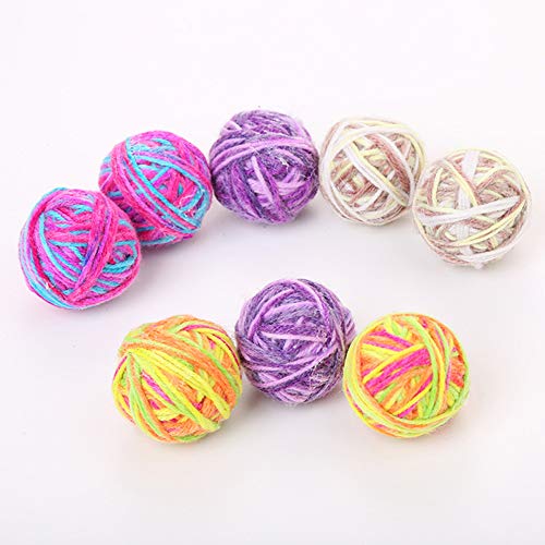 TankMR Bola de lana para gatos y gatitos, juegos divertidos, bola de lana para ejercicio de arañazos, juguete para masticar, el mejor regalo para gatos, color al azar