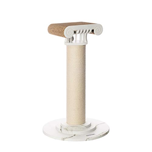 TAO Árboles Para Gatos Nivel 2 gatito del árbol del gato con Rascador sisal, madera gato Rascador Muebles con más Rascar Pads, diseño Columna romana