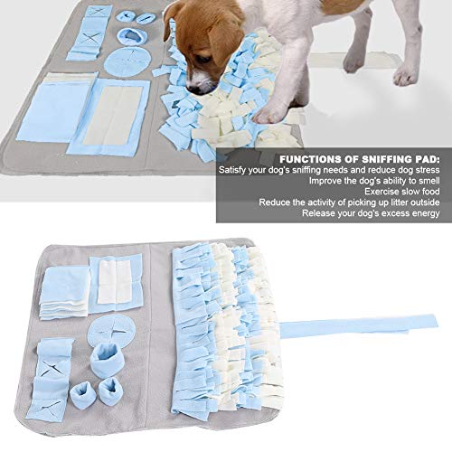 Tapete para Olfatear Mascotas, Encuentre Tapete para Forrajeo de Alimentos, Juegue Juguetes para Perros, Fomente Las Habilidades Naturales de Forrajeo Y el Alivio del Estrés, para Perros(S 65 * 65cm)