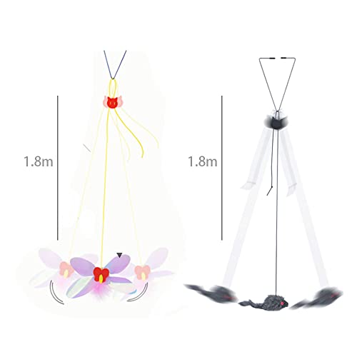 TDCQ Juguete Divertido para Gatos, Juguetes para Gatos,Juguete Pluma de Gato Interactivo,Gato caña Juguete,Seguridad no Tóxica Juguete de Gatos,Pluma de Gato uguete