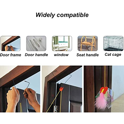 TDCQ Juguete Divertido para Gatos, Juguetes para Gatos,Juguete Pluma de Gato Interactivo,Gato caña Juguete,Seguridad no Tóxica Juguete de Gatos,Pluma de Gato uguete