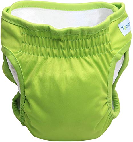 Teamoy 4 Piezas Pañal para Perros, Pañales de Magasin Pet Lavable,pañales para Perros Hembra, Superabsorbente y Cómodo,(Negro + Verde + Rosa + Morado, M)
