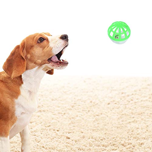 Teeyyui Pelota para Mascotas, Pelotas De Juguete para Gatos, Pelota De Juego De Colores para Gatitos, Bolas De Campana Huecas De Plástico, Juguete para Perseguir A Los Animales, 10 Piezas