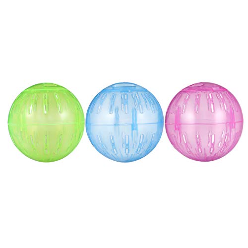 TEHAUX Mini ratón - 3 piezas Chic Roll Ball Juguete Hámster Trot Ball Mini Mouse Plaything Pet Suministros