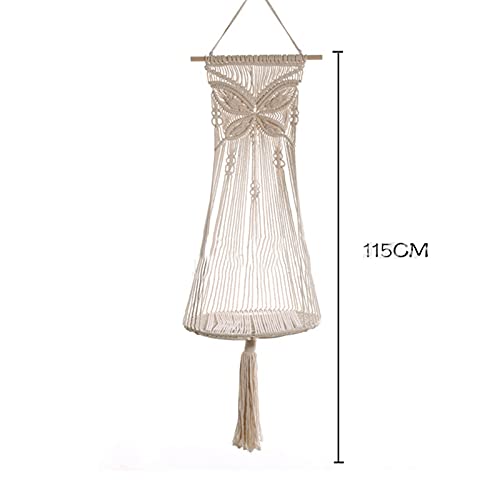 Tejido a Mano Hamaca Cesta de Gato, Gatito Boho de Algodón Hamaca para Gato Colgante Cuerda de Algodón para Mascotas Cesta Colgante Cama Macramé Hamaca Gato