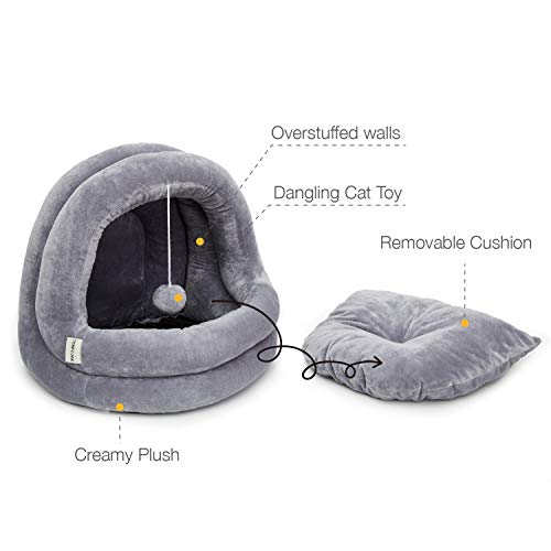 Tempcore - Cama para Gatos de Interior, Lavable a máquina, Camas para Gatos, para Gatos de Interior o Perros pequeños, Cachorro, Gatito, Conejo, Antideslizante y Resistente al Agua