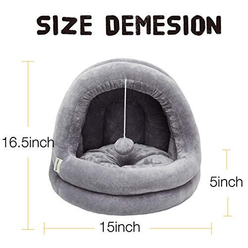 Tempcore - Cama para Gatos de Interior, Lavable a máquina, Camas para Gatos, para Gatos de Interior o Perros pequeños, Cachorro, Gatito, Conejo, Antideslizante y Resistente al Agua